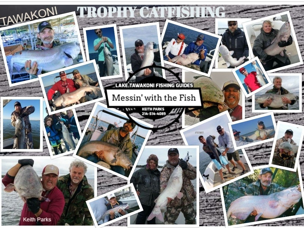 Trophy Catfish, Striped Bass, and Hybrid Bass Lake Tawakoni Texas